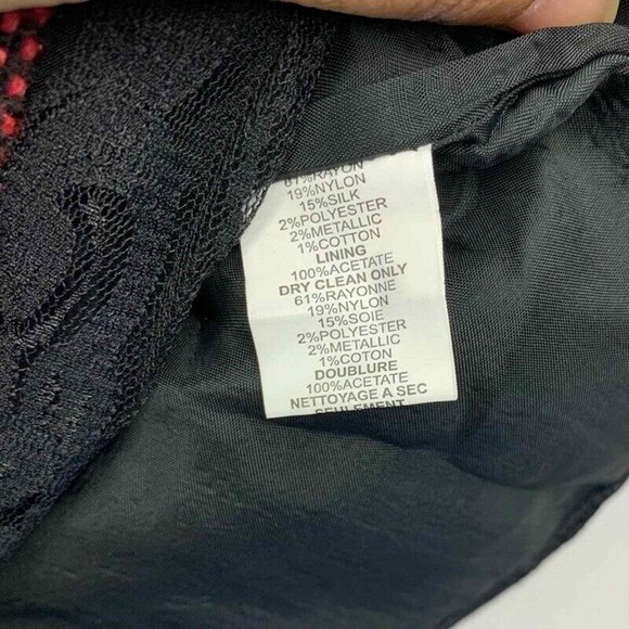 Trina Turk Womens Goodnight Tweed Sheath Dress Black Geometric Scoop Zipper XS - Picture 10 of 11